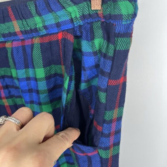 NWT Aerie Flannel Skater Plaid Pajama Pant Green & Blue Woman’s Size Large - Picture 6 of 9